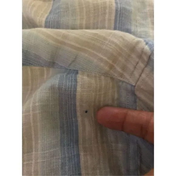 Tommy Bahamas Linen Stripe Button Down Mens Shirt - Picture 10 of 10